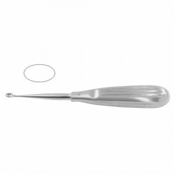 Modell USA Bone Curette Oval - Fig. 4 Stainless Steel, 16 cm - 6 1/4"